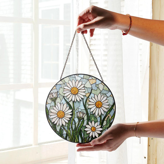 Daisy Stained Glass Suncatcher