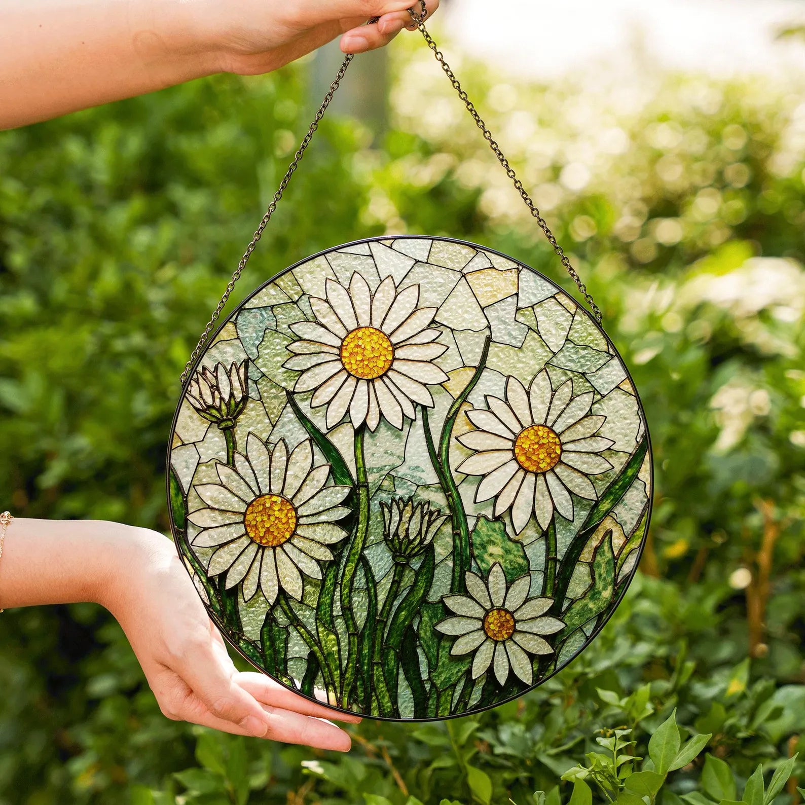 Daisy Stained Glass Suncatcher