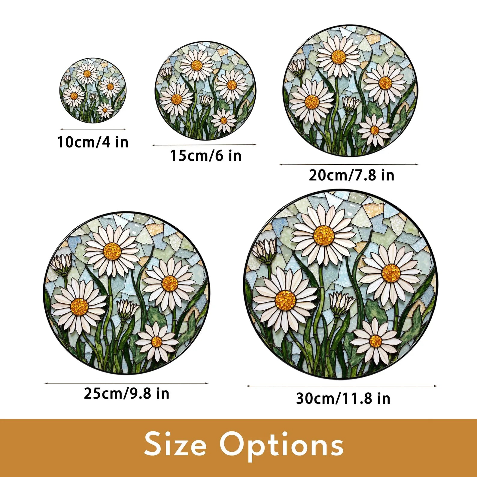Daisy Stained Glass Suncatcher