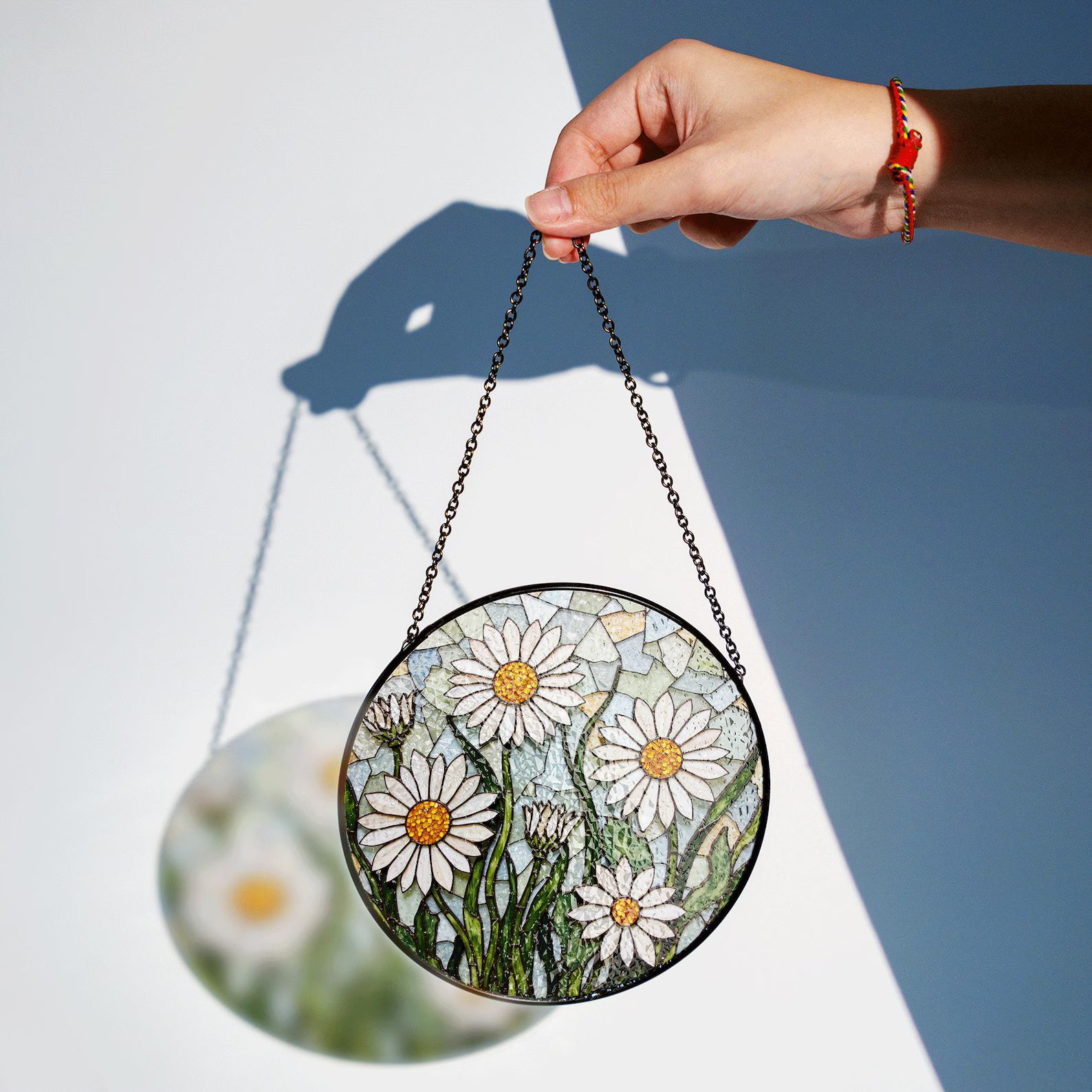 Daisy Stained Glass Suncatcher