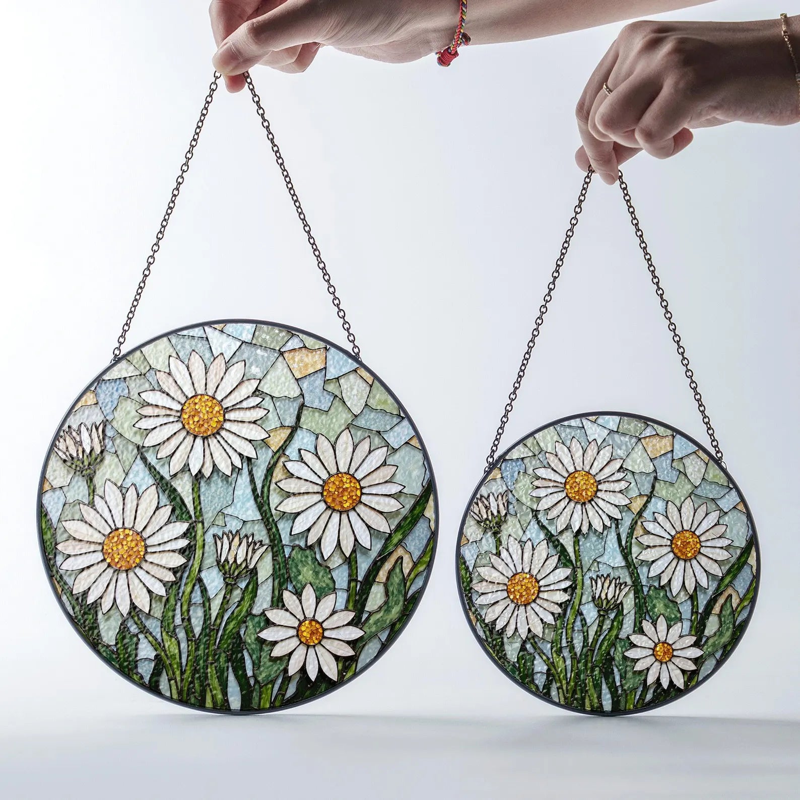 Daisy Stained Glass Suncatcher