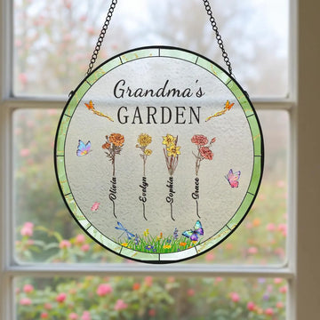 Custom Grandma's Garden Suncatcher