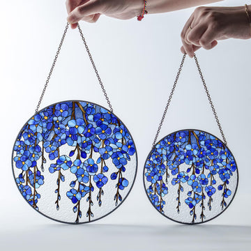 Forget Me Not Glass Suncatcher