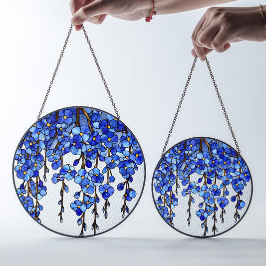 Forget Me Not Glass Suncatcher