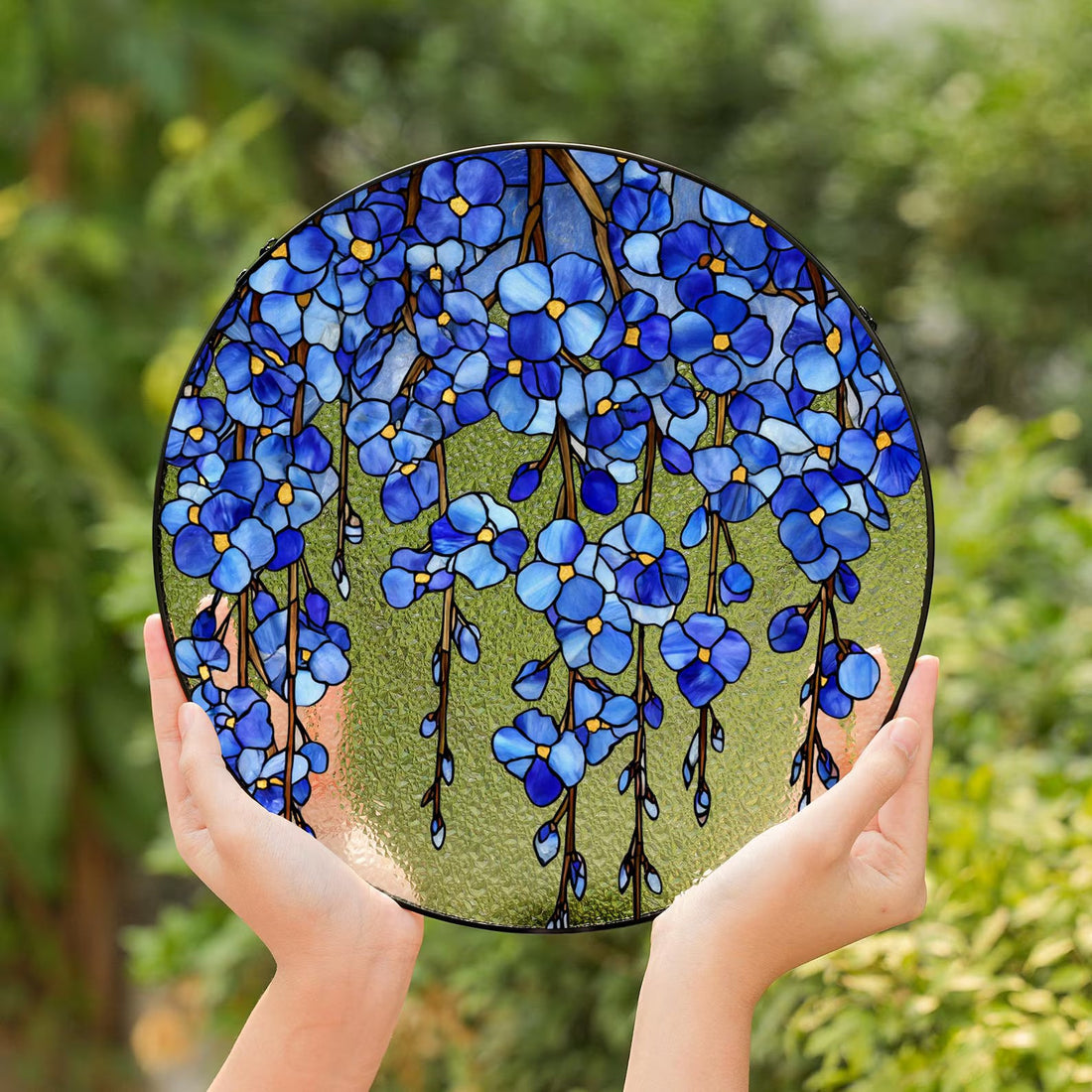 Forget Me Not Glass Suncatcher