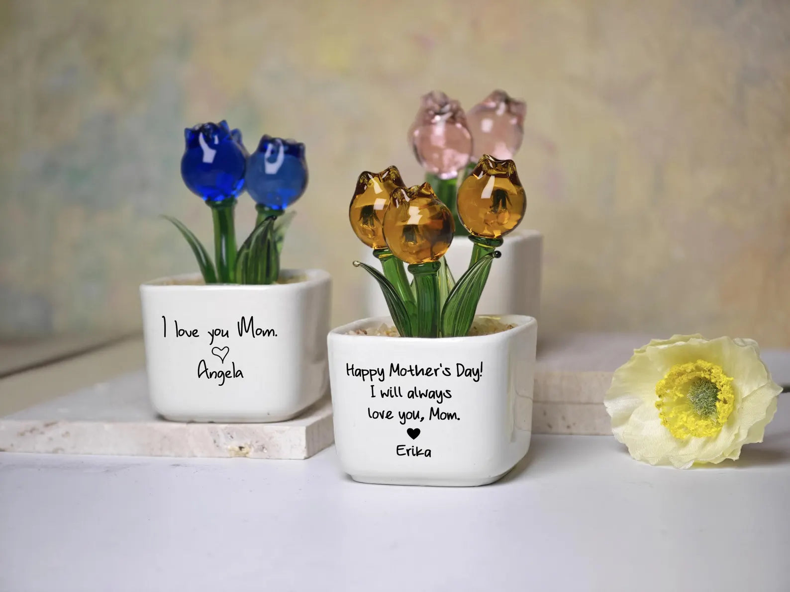 Glass Everlasting Tulips
