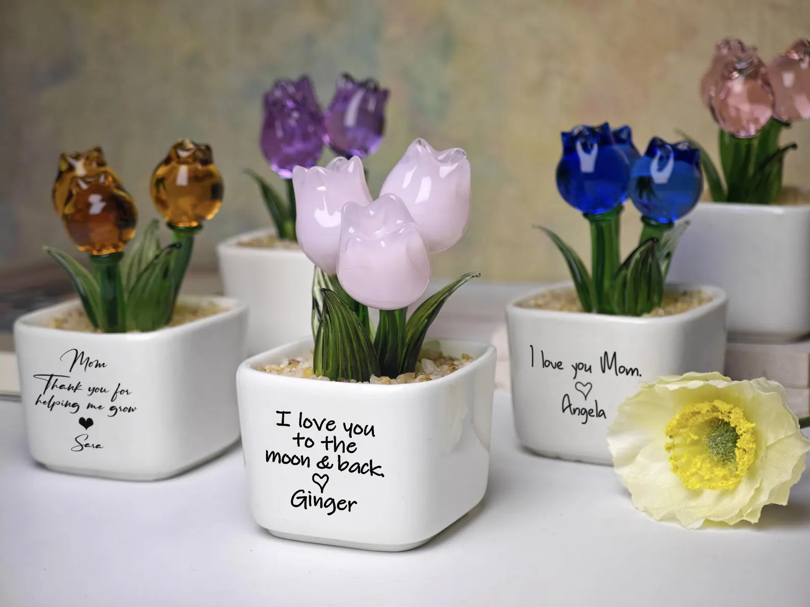 Glass Everlasting Tulips