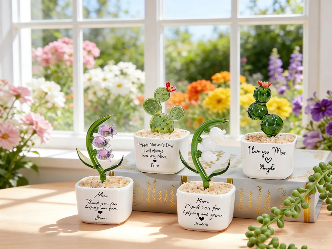 Handmade Glass Flower Pots