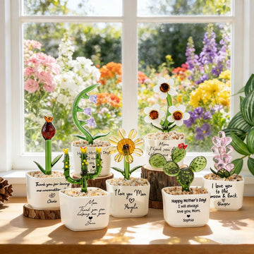 Handmade Glass Flower Pots